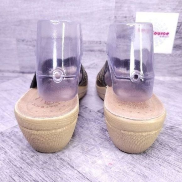 Fly Flot Metallic Wedge Slide Sandal Gold sz 38 IT Women's sz 6.5 US - Picture 4 of 10